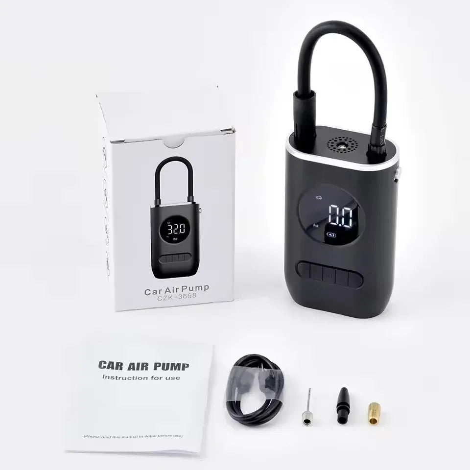 Mini Car Electric Inflation Air Pump Portable Wireless Handheld Charging Digital Display Tire Pump For Car Motorcycle Bike Ball