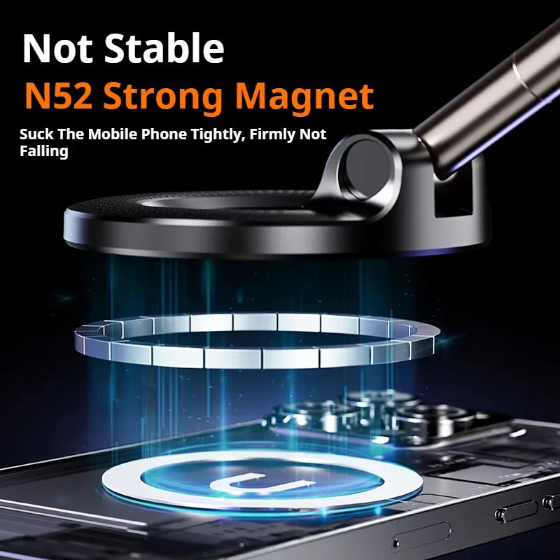 For Magsafe Car Phone Holder Suction Cup Vacuum Magnetic Phone Hholder 360° rotatable and foldable Phone Holder